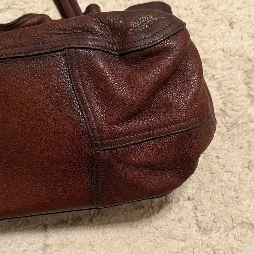 Prada Cervo Brown Pebbled Leather Tote - Picture 8 of 16